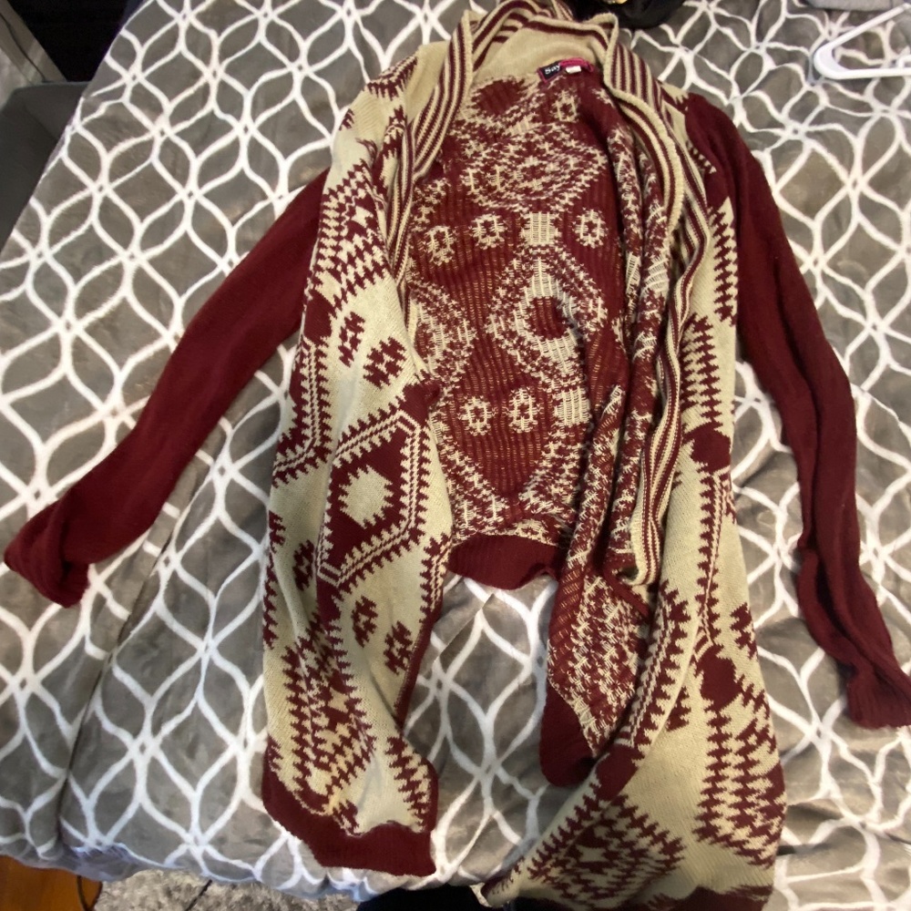 Burgundy Cardigan